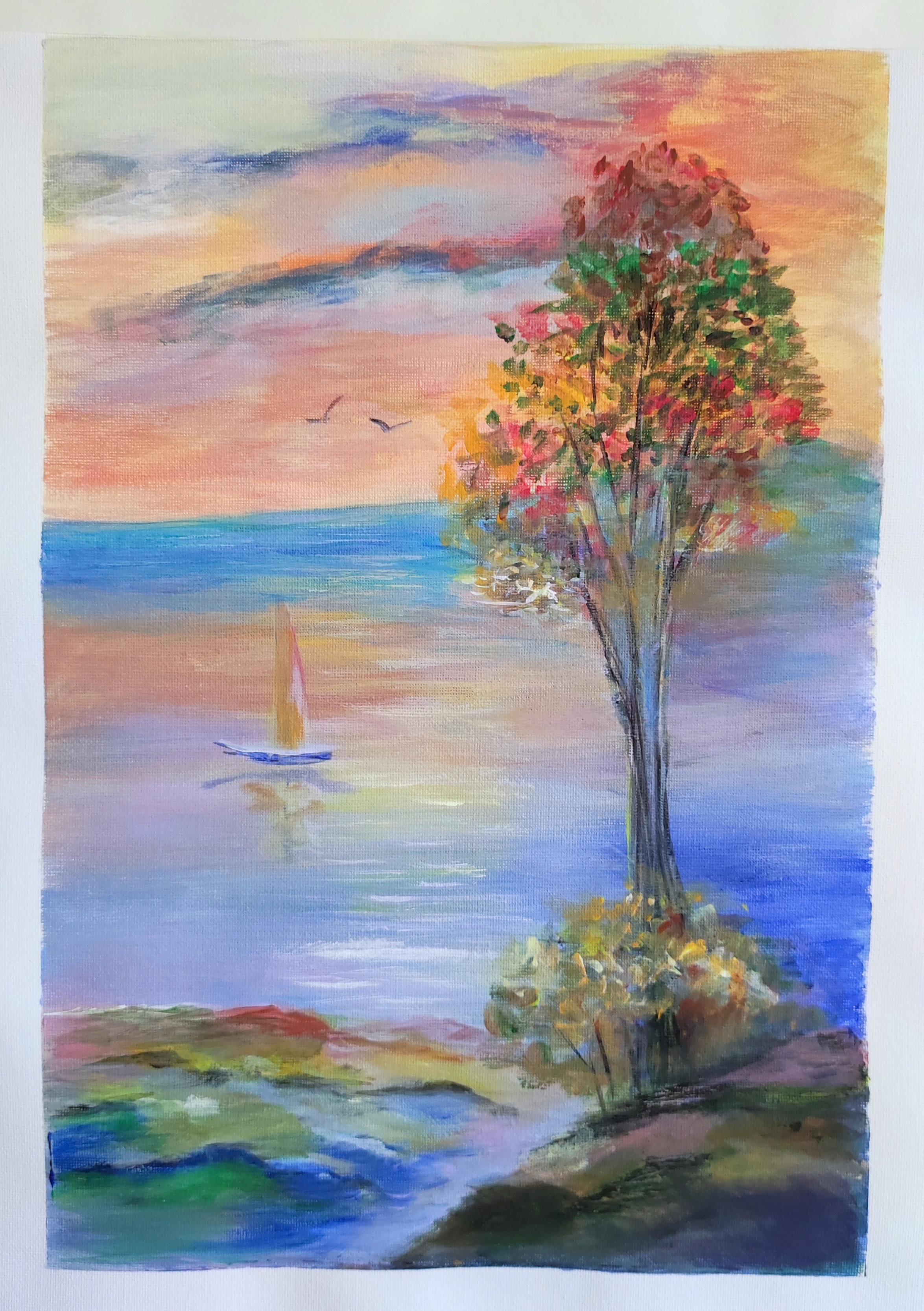 Tree and yacht